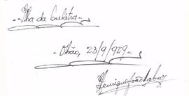 Descrição e assinatura