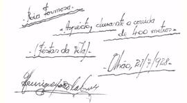 Descrição e assinatura