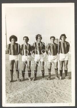 Cinco jogadores do Sporting Clube Olhanense na época de 1979/1980