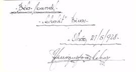 Descrição e assinatura