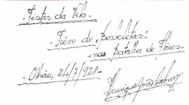 Descrição e assinatura