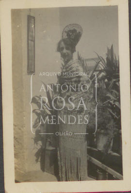 Maria Amélia Morgado fantasiada de sevilhana