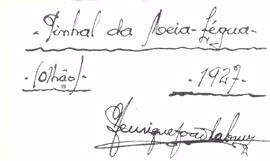 Descrição e assinatura