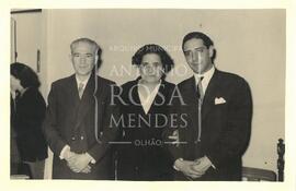 Maria Leonilde Infante com colega professor e outro senhor