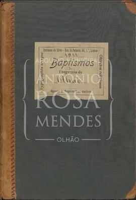 Registo de Batismos da freguesia de Olhão de 1911