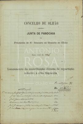 Lançamento da contribuição direta de repartição para o ano de 1886, Junta de Paróquia de Olhão