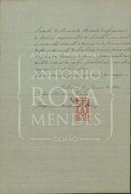Recibos de pagamentos, Paróquia de Pechão, 1904-1909
