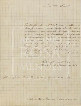 Correspondência recebida pela Junta de Paróquia de Olhão 1886