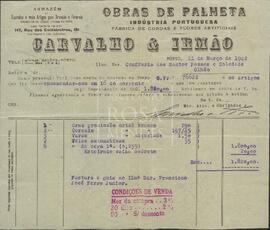 Fatura e recibos da Confraria dos Passos e Soledade, 1942-1946